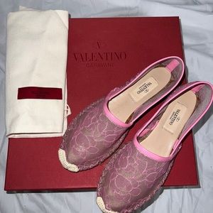 Valentino pink espadrille 36